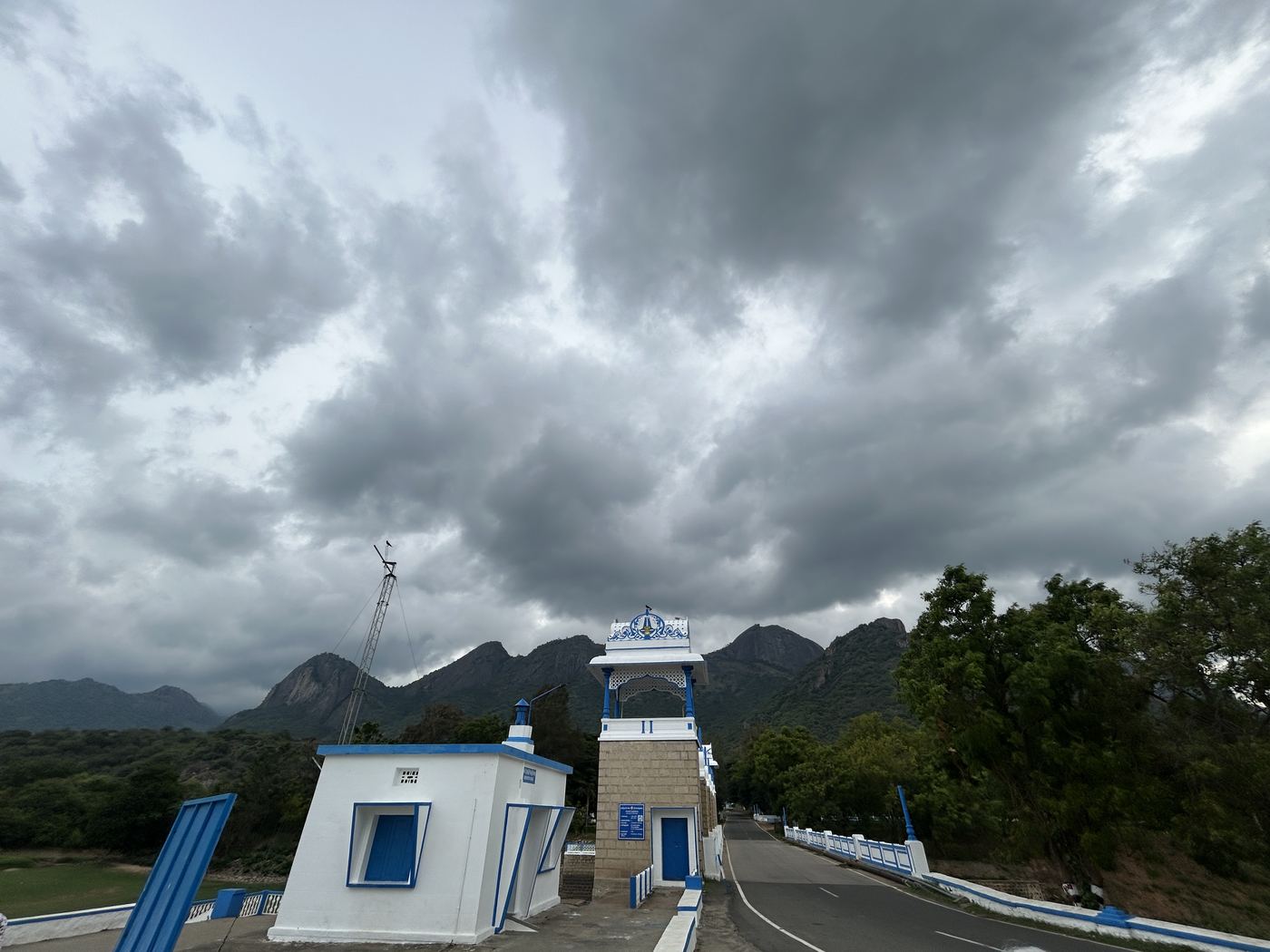 Storm clouds over the hills of South India